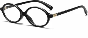 Fashion Oval Glasses for Women Men Retro Round Tortoise Frame Blue Light Glasses Nerd Eyeglasses