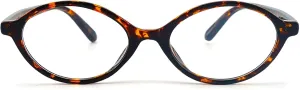 Fashion Oval Glasses for Women Men Retro Round Tortoise Frame Clear Lens Nerd Eyeglasses (Small Tortoise)