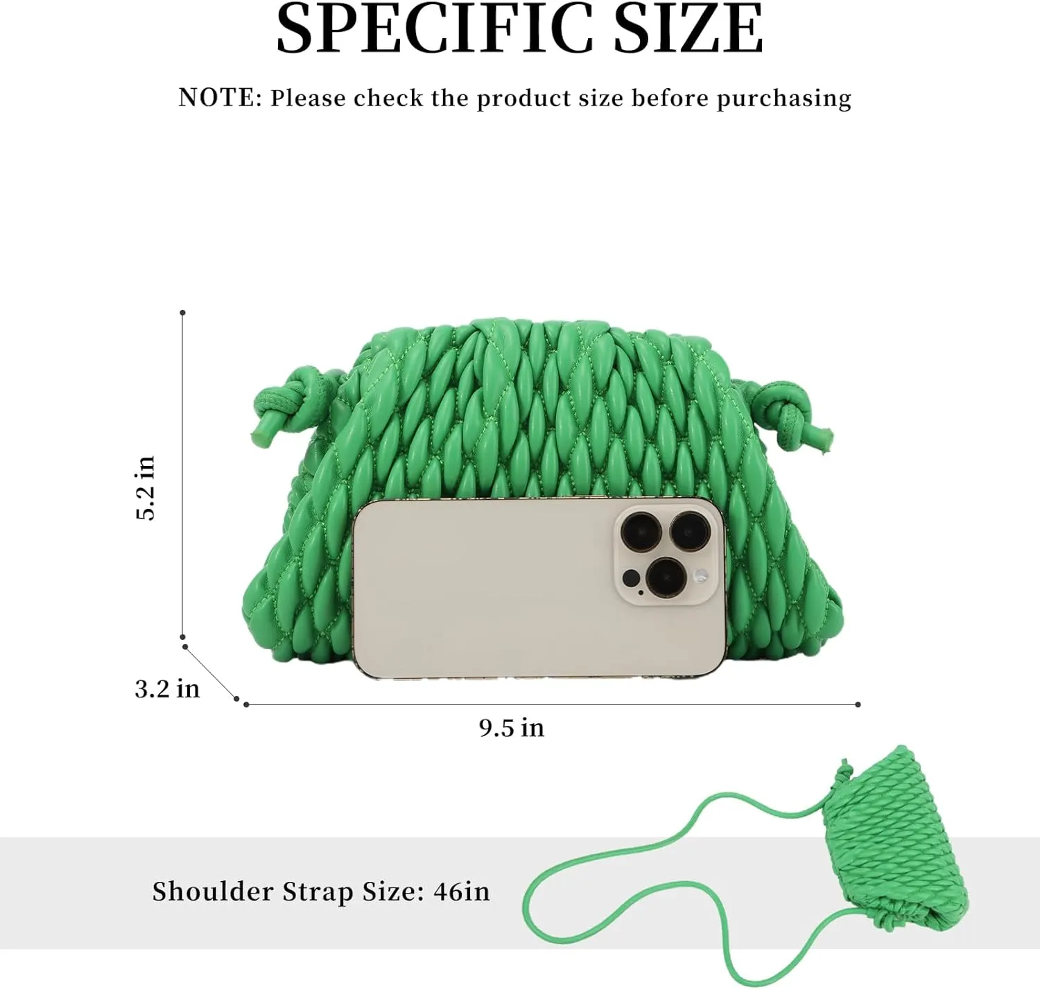 Fecialy Women's Dumpling Bag Cloud Clutch Purse Ruched Handbag Leather Hobo Bag Evening Crossbody Purse