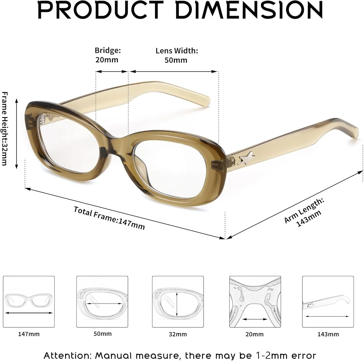 FEISEDY Retro Oval Blue Light Blocking Glasses for Women Nerd Fake Glasses Y2k Small Eyewear Frame B0229