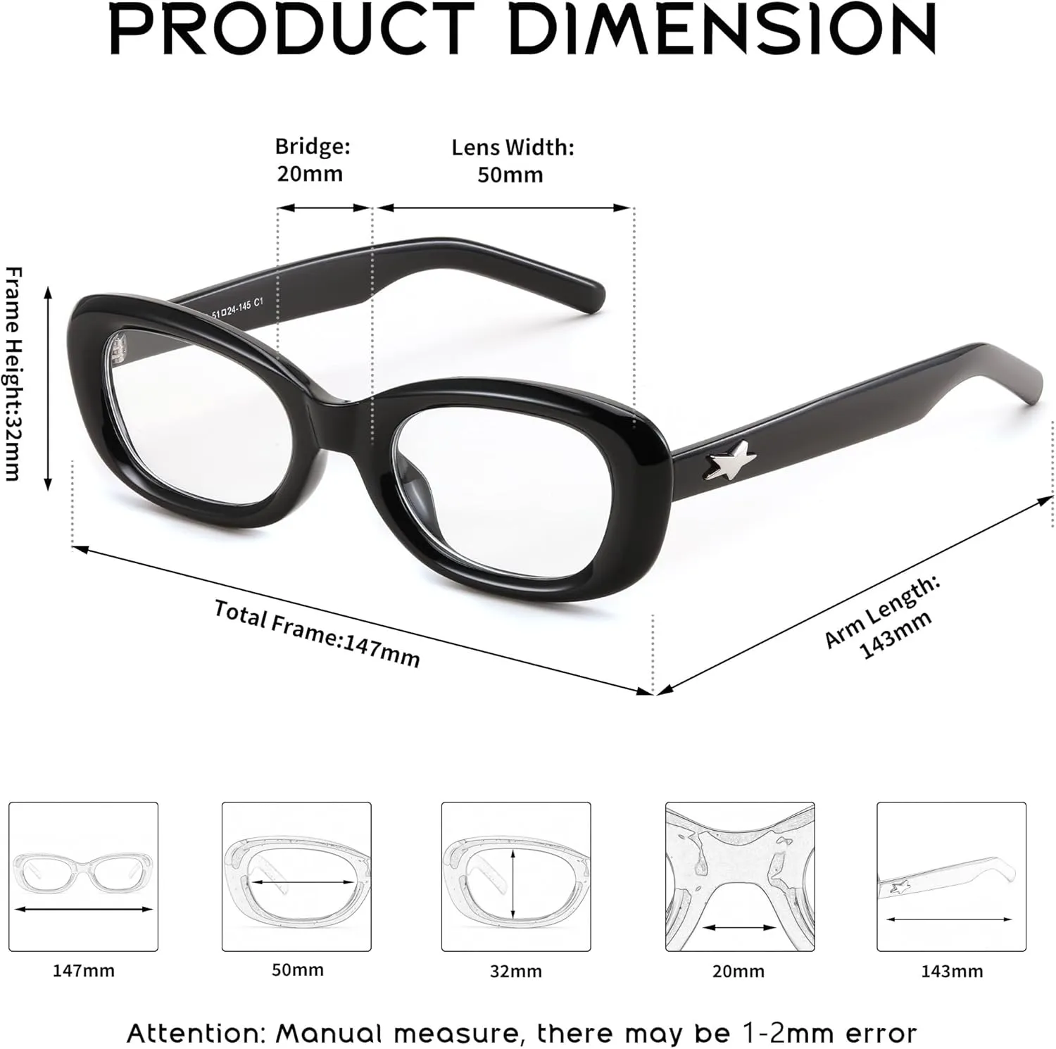 FEISEDY Retro Oval Blue Light Blocking Glasses for Women Nerd Fake Glasses Y2k Small Eyewear Frame B0229