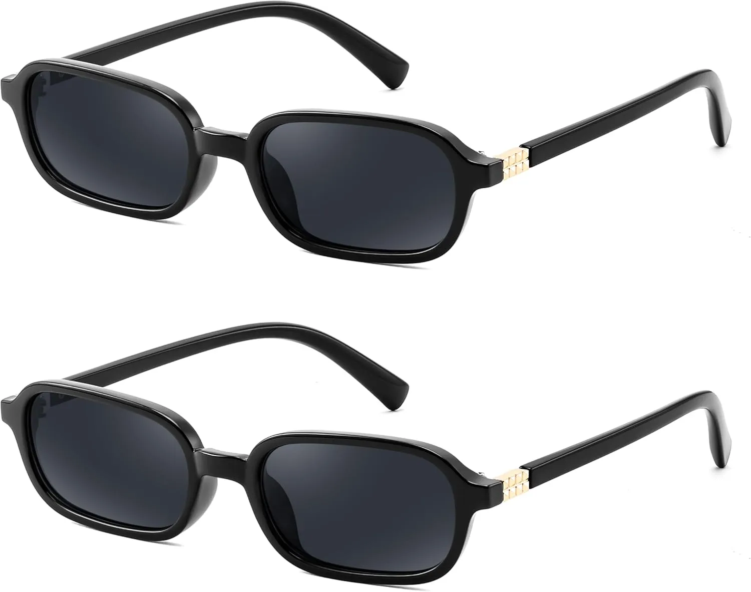 FEISEDY Retro Rectangular Sunglasses for Women Men 90s Small Vintage Fashion Square Sunnies B0282