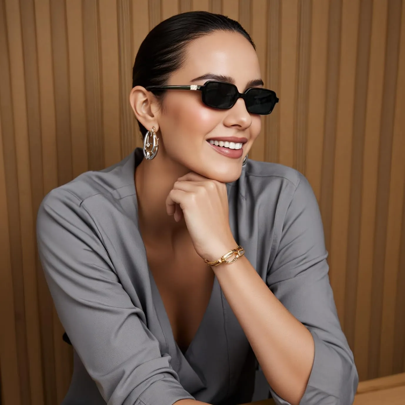 FEISEDY Retro Rectangular Sunglasses for Women Men 90s Small Vintage Fashion Square Sunnies B0282