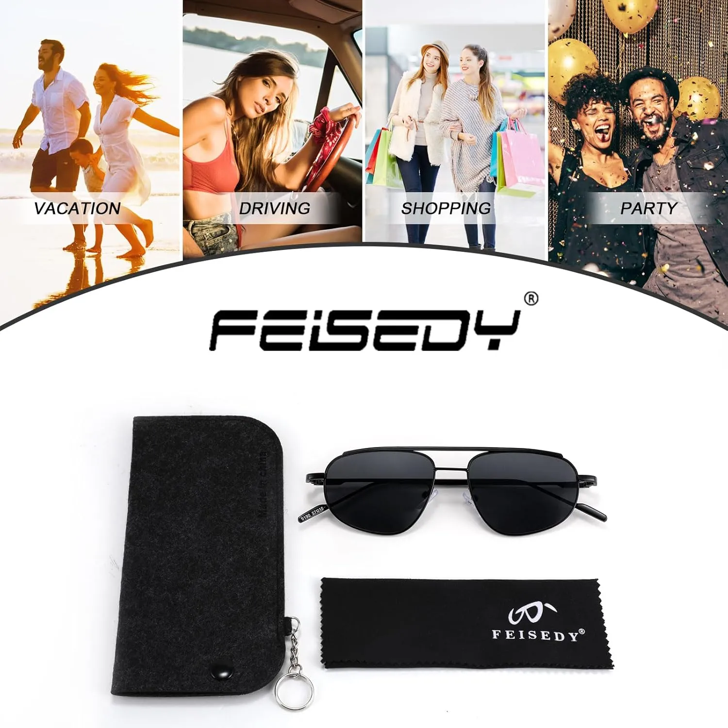 FEISEDY Retro Trendy Aviator Sunglasses Women Men 90s Small Vintage Glasses Stylish Gold Metal Oval Sunglasses B2906