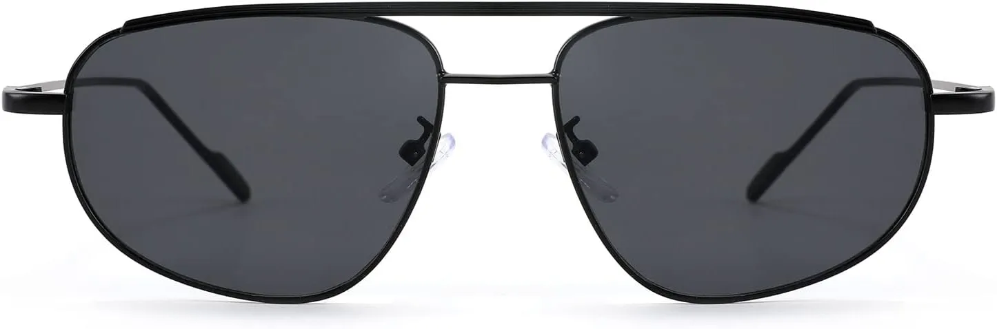 FEISEDY Retro Trendy Aviator Sunglasses Women Men 90s Small Vintage Glasses Stylish Gold Metal Oval Sunglasses B2906