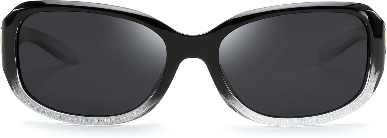 FEISEDY Trendy Polarized Oval Sunglasses Wrap Around Butterfly Design Fashion Sunnies UV400 Protection B0268