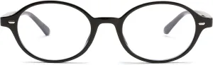 FEISEDY Vintage Oval Blue Light Glasses for Women Men Stylish Lightweight 90s Eyeglasses Fake Nerd Y2k Eyewear Frame B0242