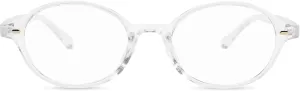 FEISEDY Vintage Oval Blue Light Glasses for Women Men Stylish Lightweight 90s Eyeglasses Fake Nerd Y2k Eyewear Frame B0242
