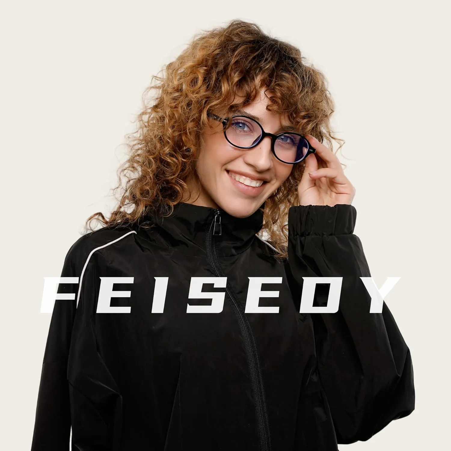 FEISEDY Vintage Oval Blue Light Glasses for Women Men Stylish Lightweight 90s Eyeglasses Fake Nerd Y2k Eyewear Frame B0242