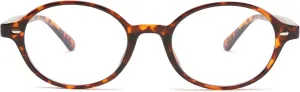 FEISEDY Vintage Oval Blue Light Glasses for Women Men Stylish Lightweight 90s Eyeglasses Fake Nerd Y2k Eyewear Frame B0242