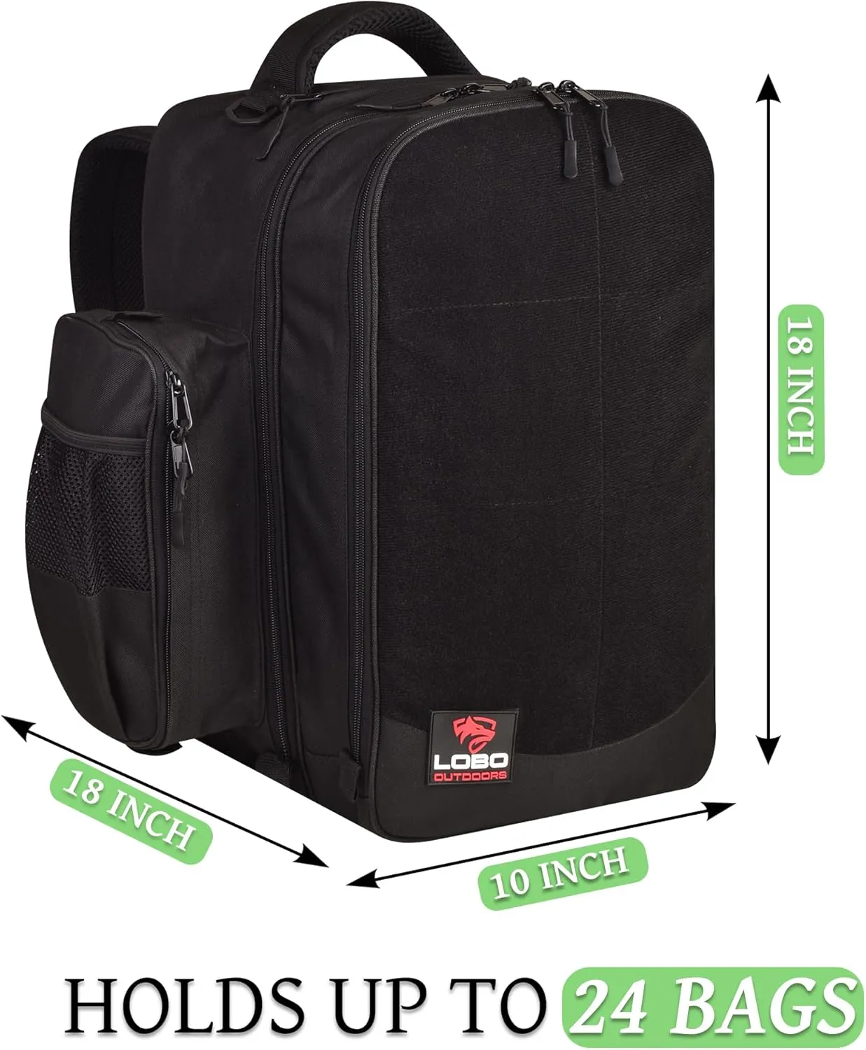 FIGHTSENSE Cornhole backpack for bags, Holds Up to 24 bags, Cornhole Carrying Case for Bags with Multiple Pockets