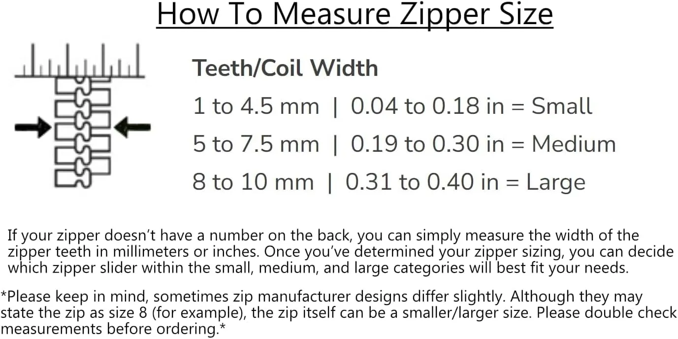 FixnZip (Large Nickel) - See Size Guide - Universal Zipper Repair Kit for Wetsuits, Luggage, Bags - Backpack Zipper Replacement Repair Kit - Instant Zipper Fix