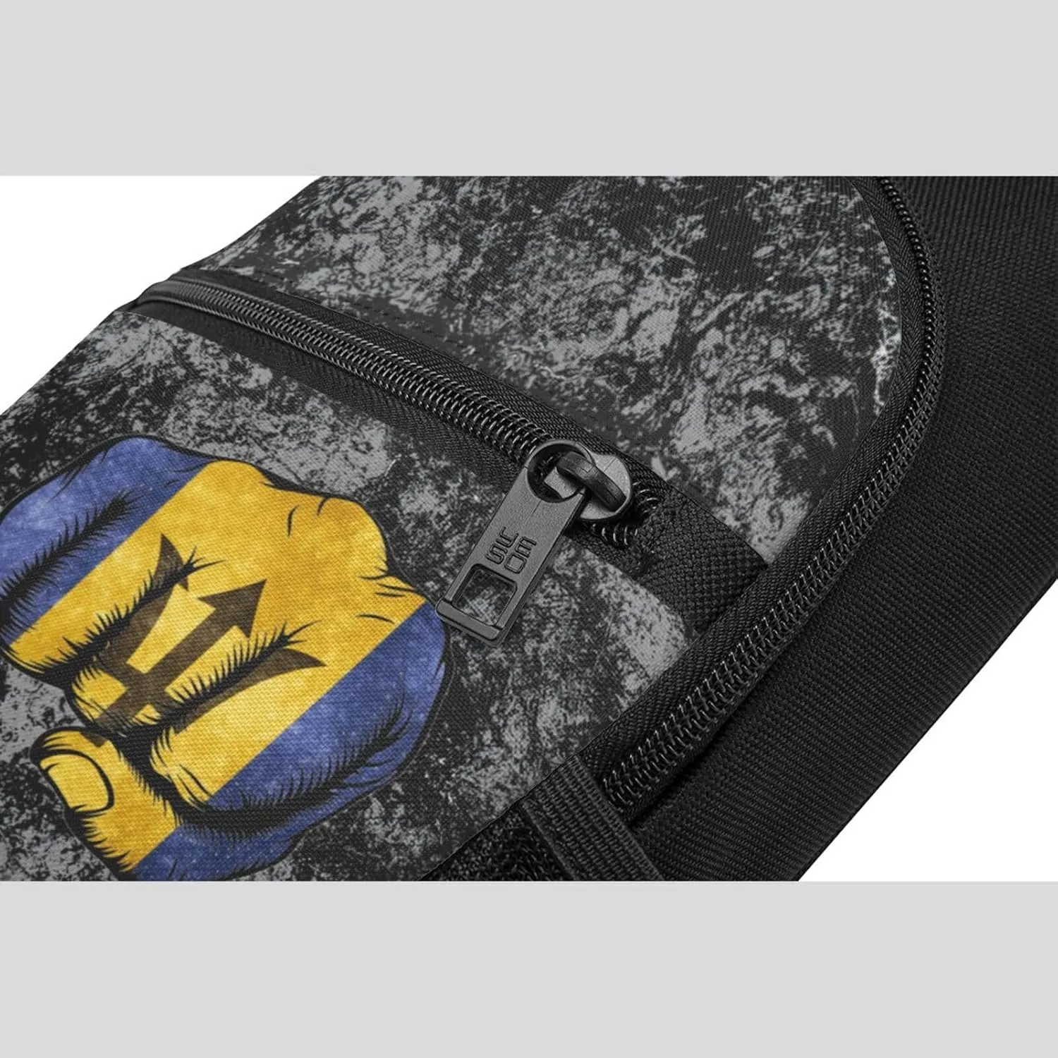 Flag of Barbados Fist Power Sling Bag Crossbody Backpack Shoulder Casual Daypack Bags for Men Women