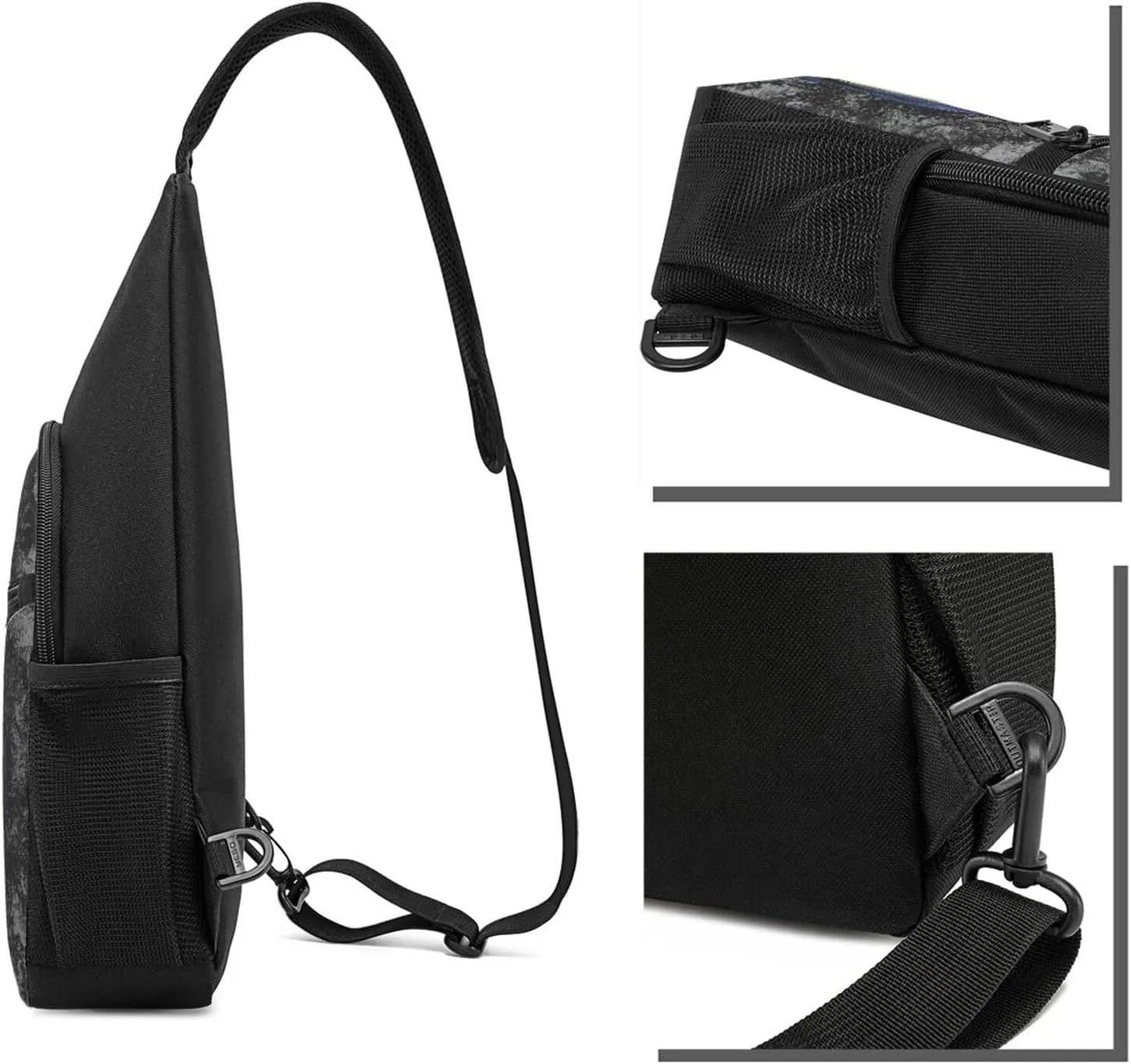 Flag of Barbados Fist Power Sling Bag Crossbody Backpack Shoulder Casual Daypack Bags for Men Women