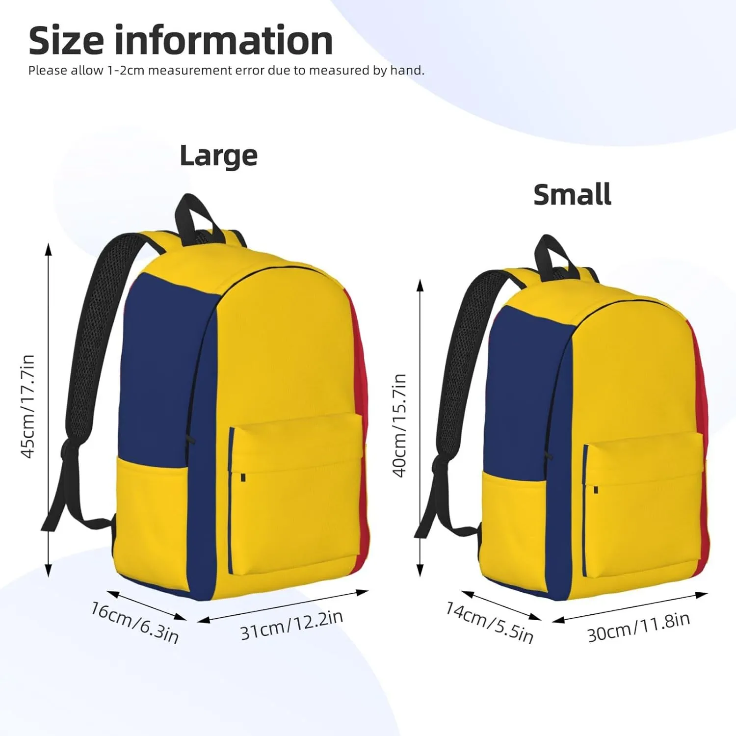 Flag Of Chad Print Canvas Laptop Backpack Outdoor Casual Travel Bag Daypack Book Bag For Men Women