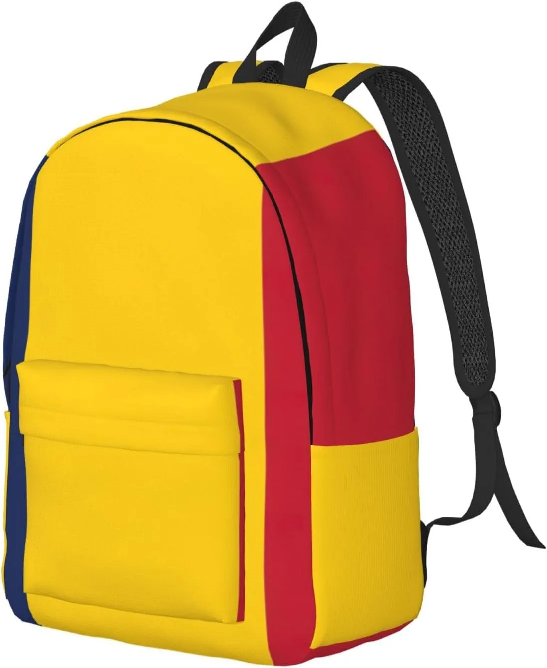 Flag Of Chad Print Canvas Laptop Backpack Outdoor Casual Travel Bag Daypack Book Bag For Men Women