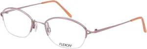 Flexon 651 605 Eyeglasses Women's Blush Semi Rim Oval Shape 47mm