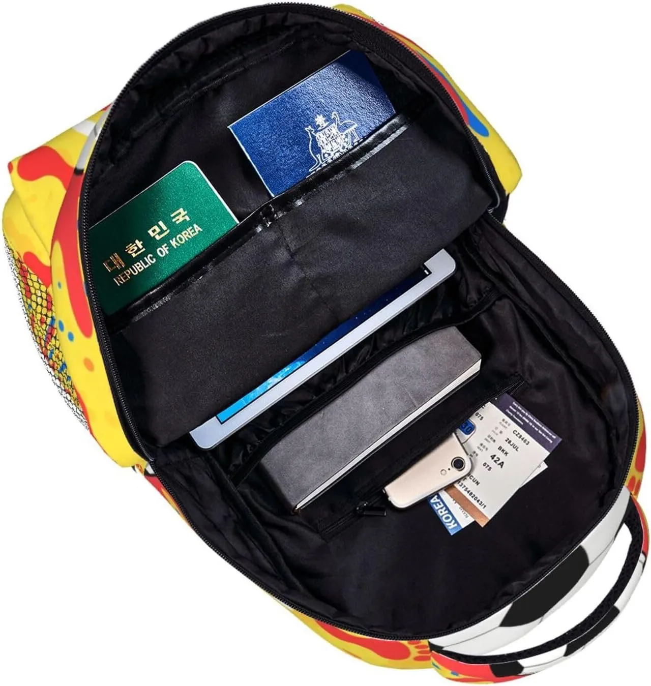 Footballs Footprints Adult Backpacks 15 Inch Laptop Backpack Travel Bag for Men Women Gifts