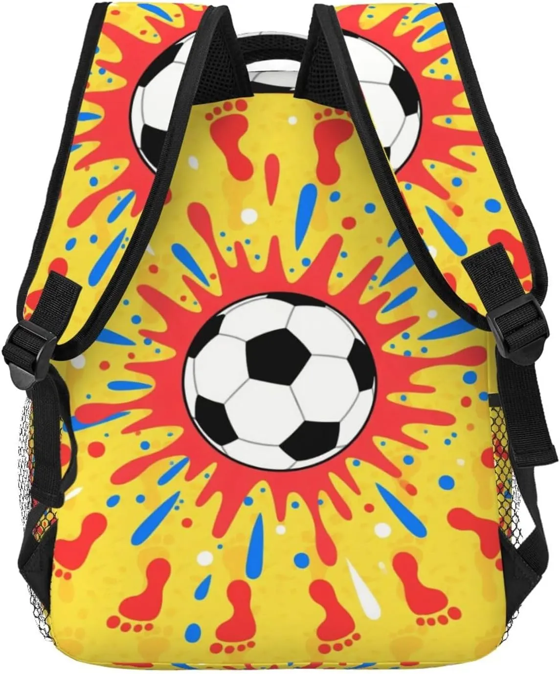 Footballs Footprints Adult Backpacks 15 Inch Laptop Backpack Travel Bag for Men Women Gifts