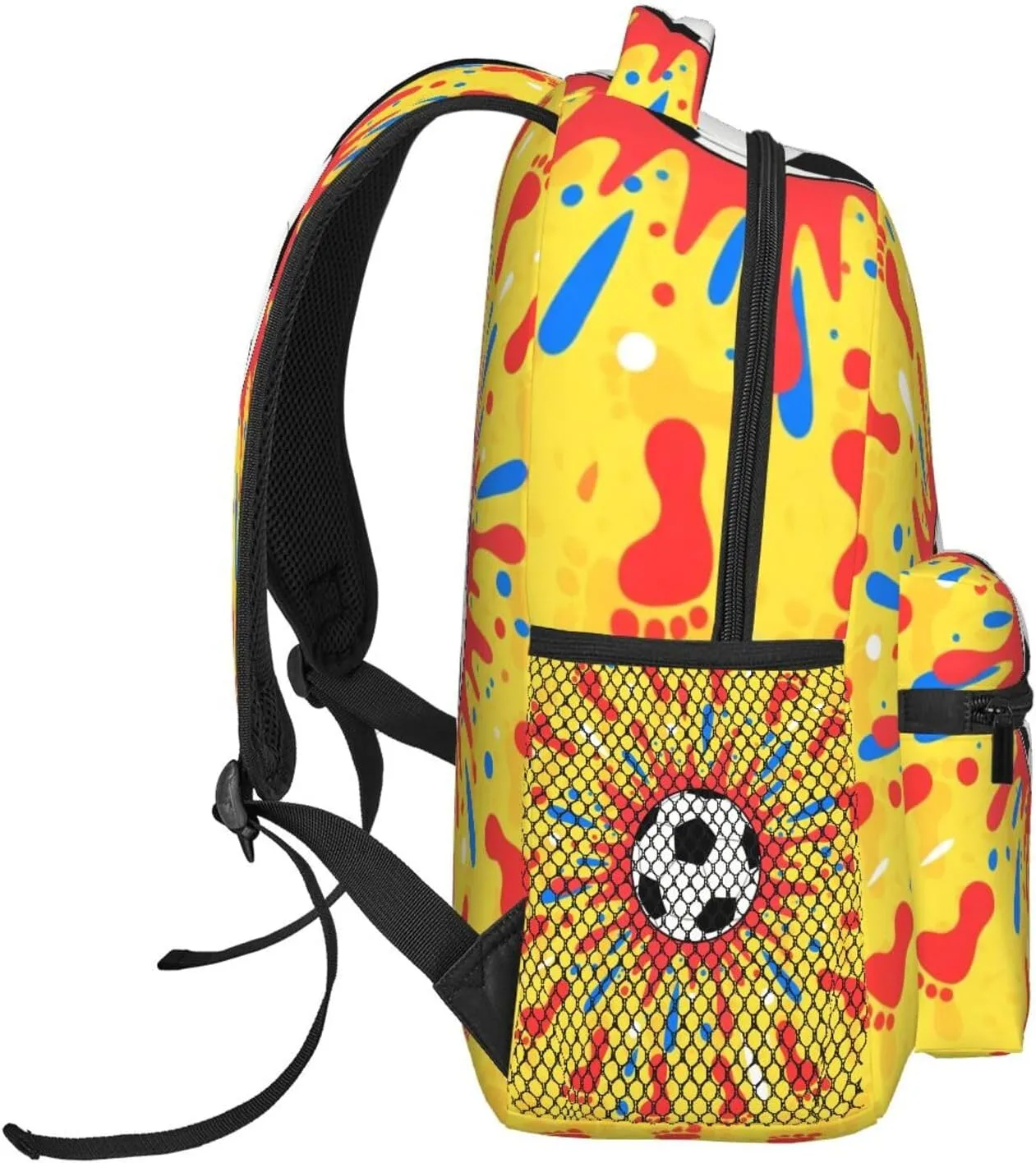 Footballs Footprints Adult Backpacks 15 Inch Laptop Backpack Travel Bag for Men Women Gifts