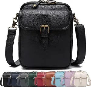 Forcipower Crossbody Bag, Vintage Shoulder Messenger Bags, 2025 Upgrade Anti-Theft Double-Layer Mini Crossbody Bags for Women