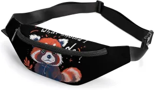 Forgetful Red Panda Crossbody Fanny Pack Waist Packs Adjustable Shoulder Bags Sling Bag for Hiking Running Cycling