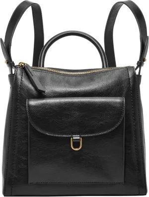 Fossil Women's Parker Leather Convertible Backpack Purse Handbag for Women