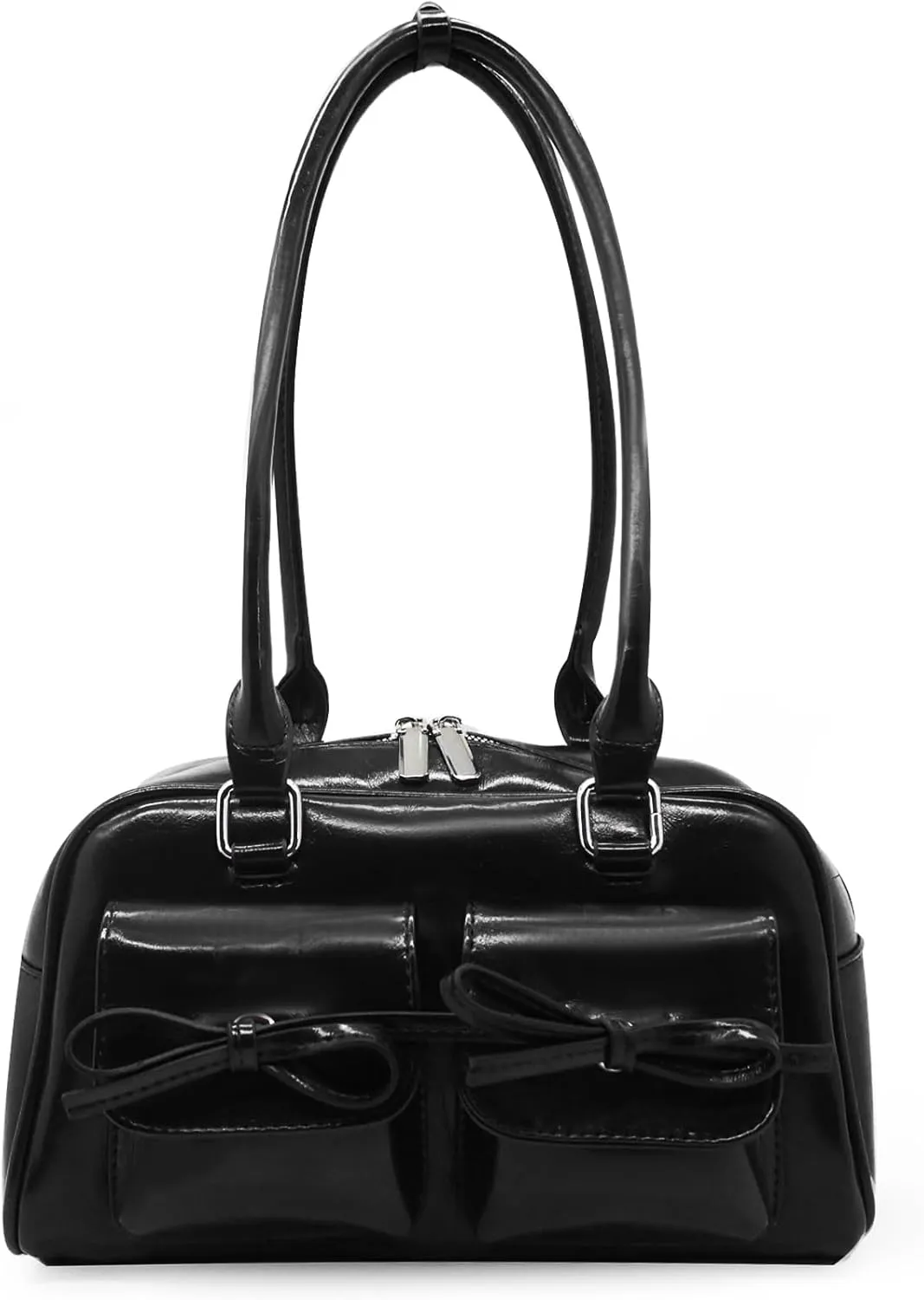 Fozehlad Chic Hobo Bags for Women Retro Tote Handbag Top Handle PU Leather Shoulder Bag for Trendy Y2K