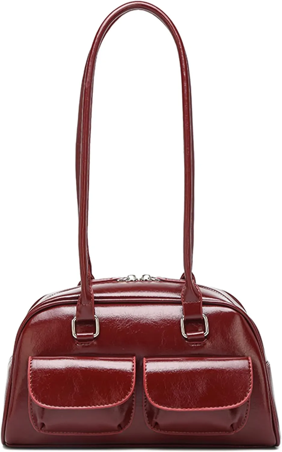 Fozehlad Y2K Hobo Bags for Women Retro Tote Handbag Top Handle PU Leather Shoulder Bag for Trendy