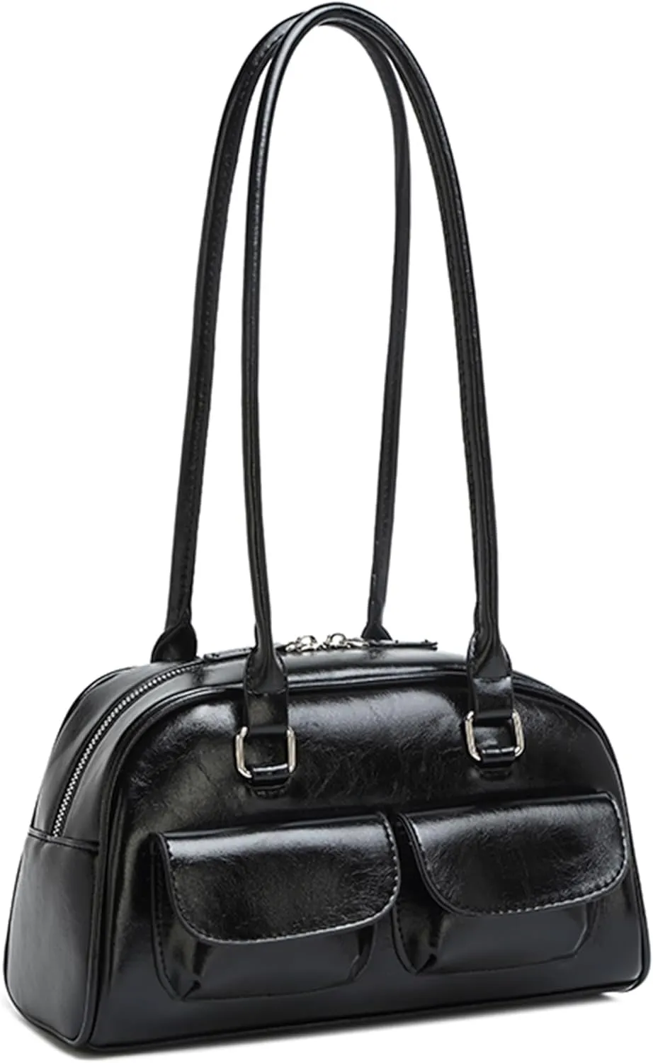 Fozehlad Y2K Hobo Bags for Women Retro Tote Handbag Top Handle PU Leather Shoulder Bag for Trendy