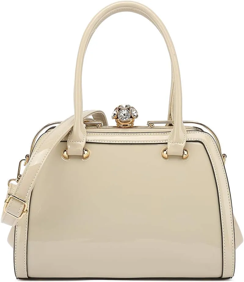FRAME SATCHEL PATENT LEATHER