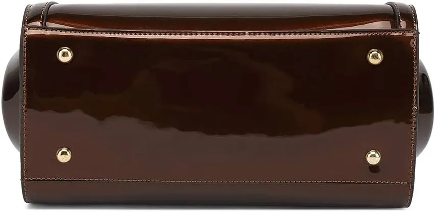 FRAME SATCHEL PATENT LEATHER