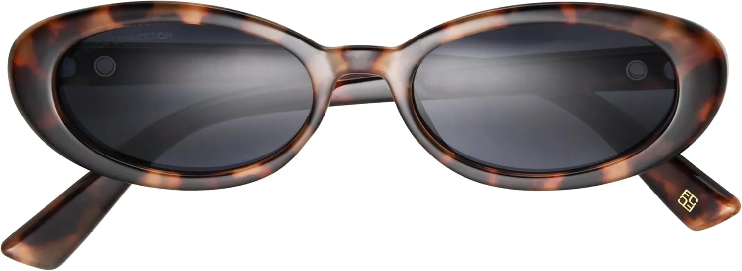 French Connection Women's Sylvia Oval Sunglasses