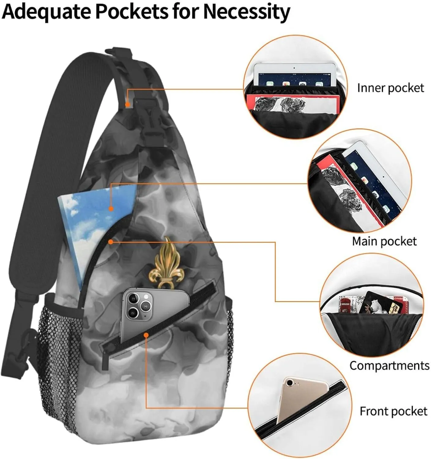 French Foreign Legion Logo Sling Bag Crossbody Backpack Shoulder Casual Daypack Bag for Men Women