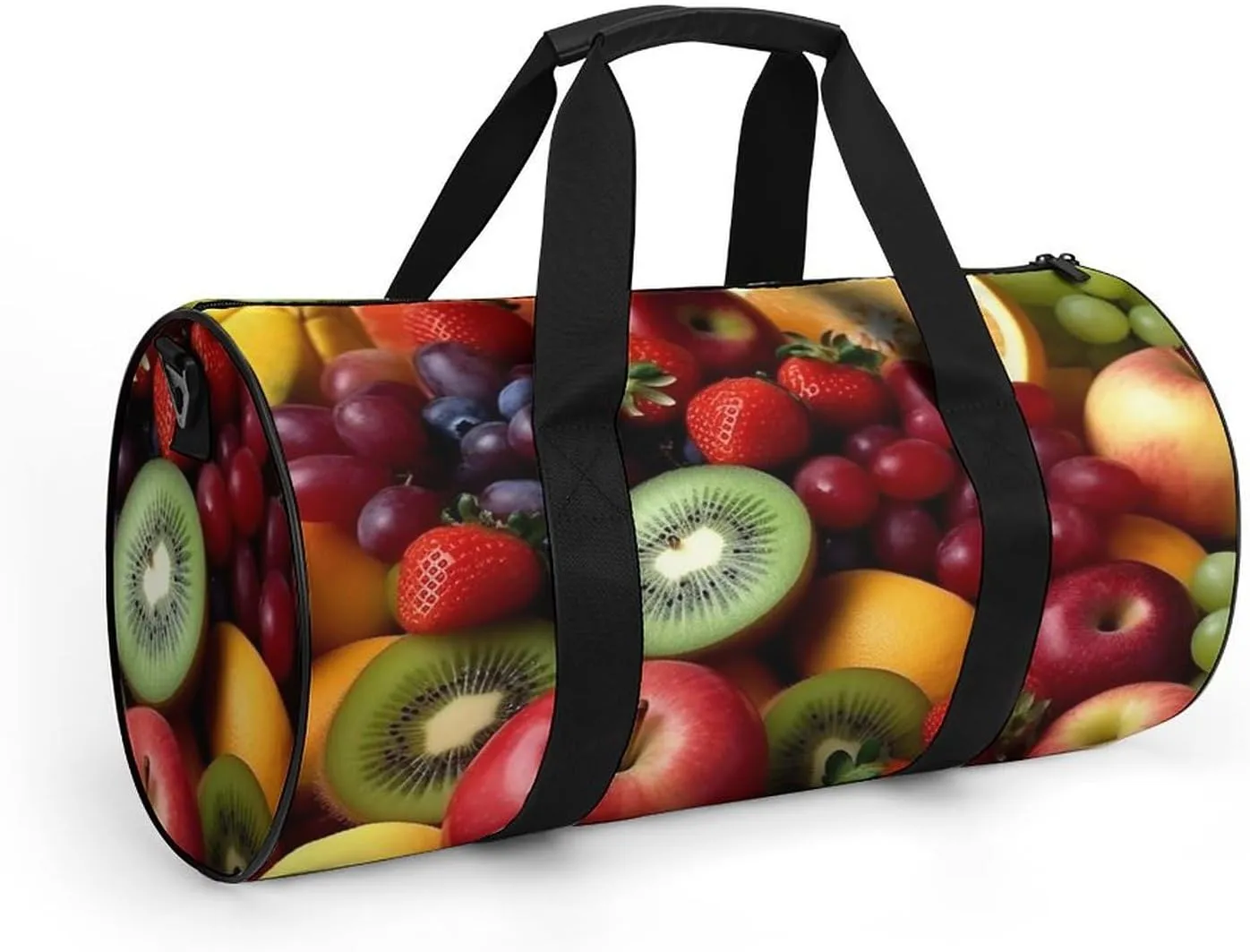 Fresh Fruits And Vegetables Gym Bag Small Travel Duffle Bag with Compartment Carry On Weekender Bag for Women Men