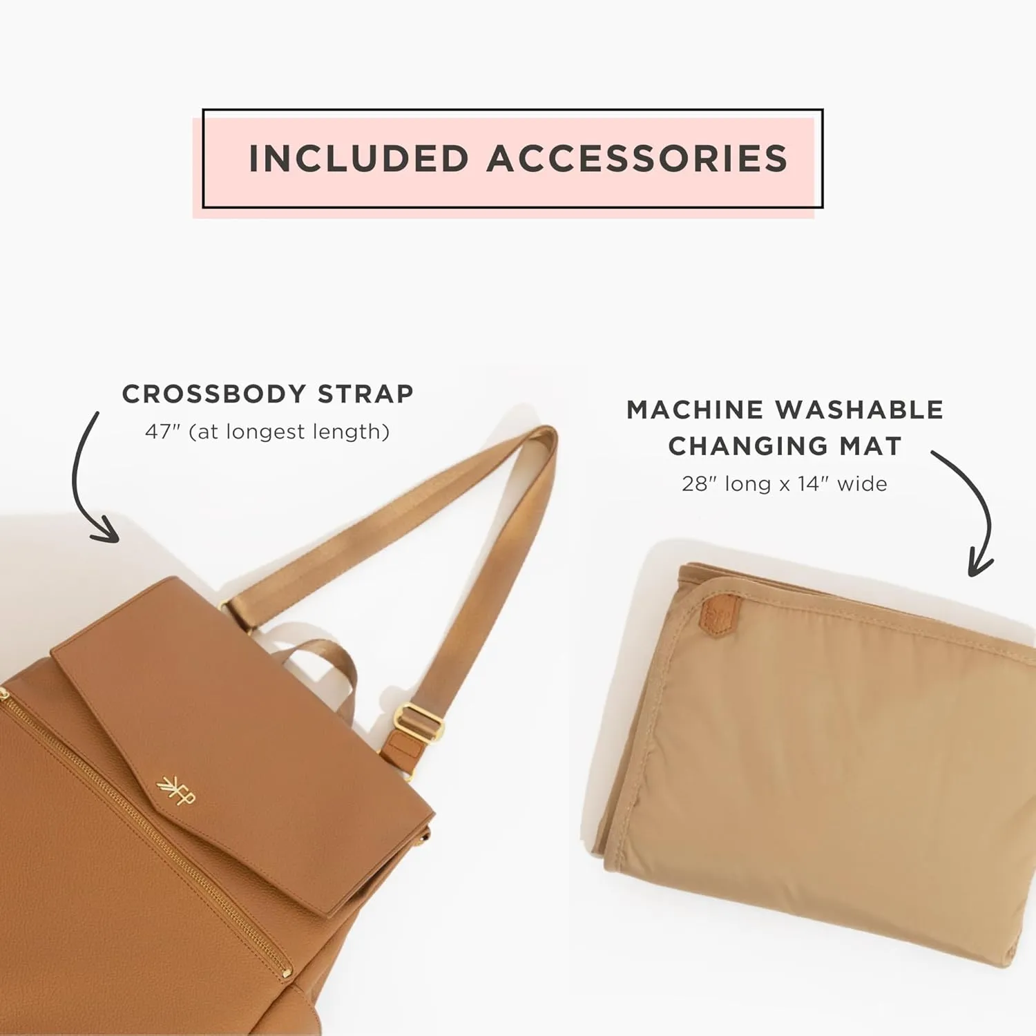 Freshly Picked Classic II Diaper Bag Backpack, Wipeable Vegan Leather With Changing Pad, Convertible (Prosecco V2)