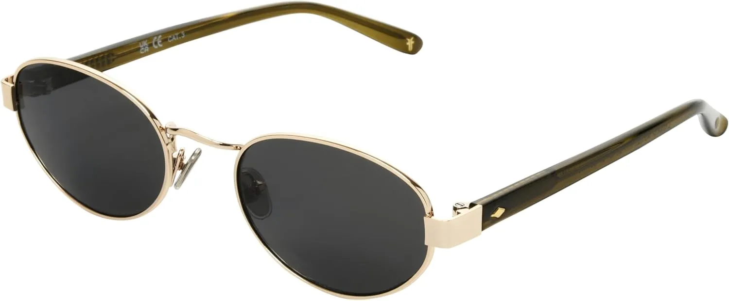 Frye Women's Savannah Oval Sunglasses, Gold, 52mm