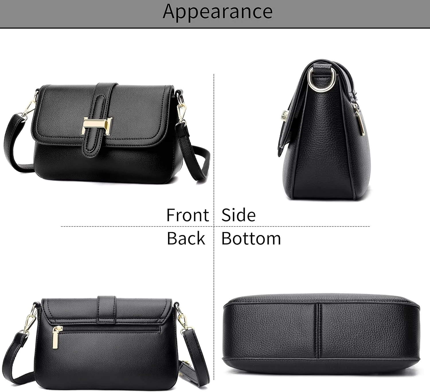FSD.WG Fashion Quilted Crossbody Bag,Leather Ladies Shoulder Purses, Mini Shoulder Bag,Phone Wallet Purse for Women