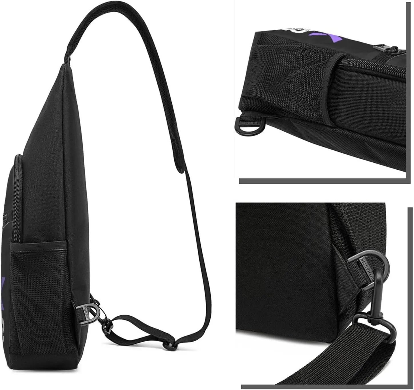 Fuck Pancreatic Cancer Sling Bag Crossbody Backpack Shoulder Casual Daypack Bags for Men Women
