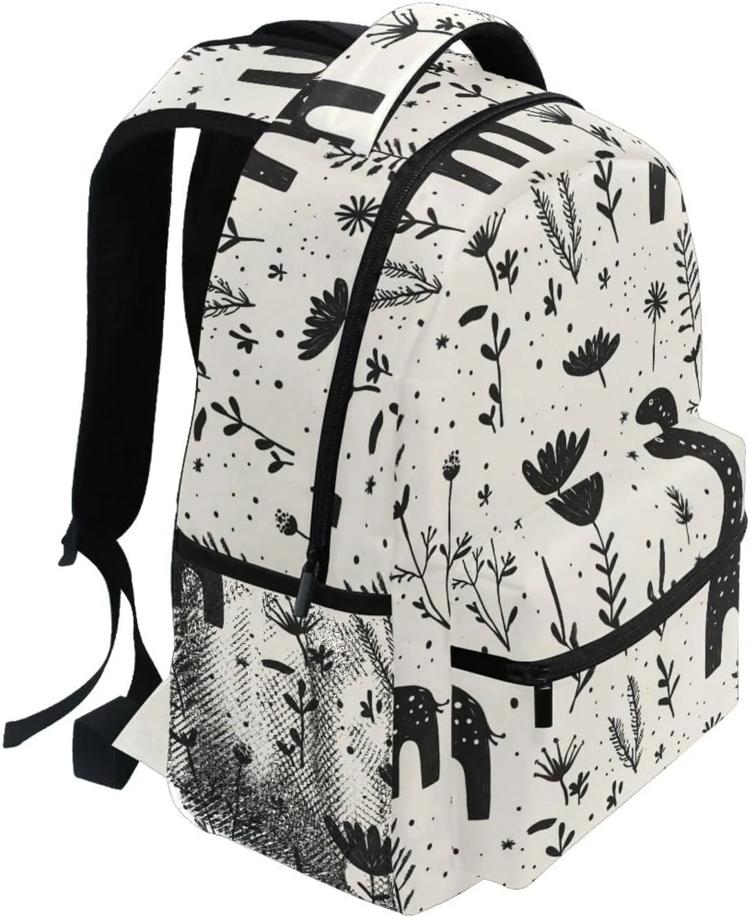 Fun Backpack for Teenager Waterproof College School Computer Bag with Chest Strap Gift Men & Women Beauty Dino
