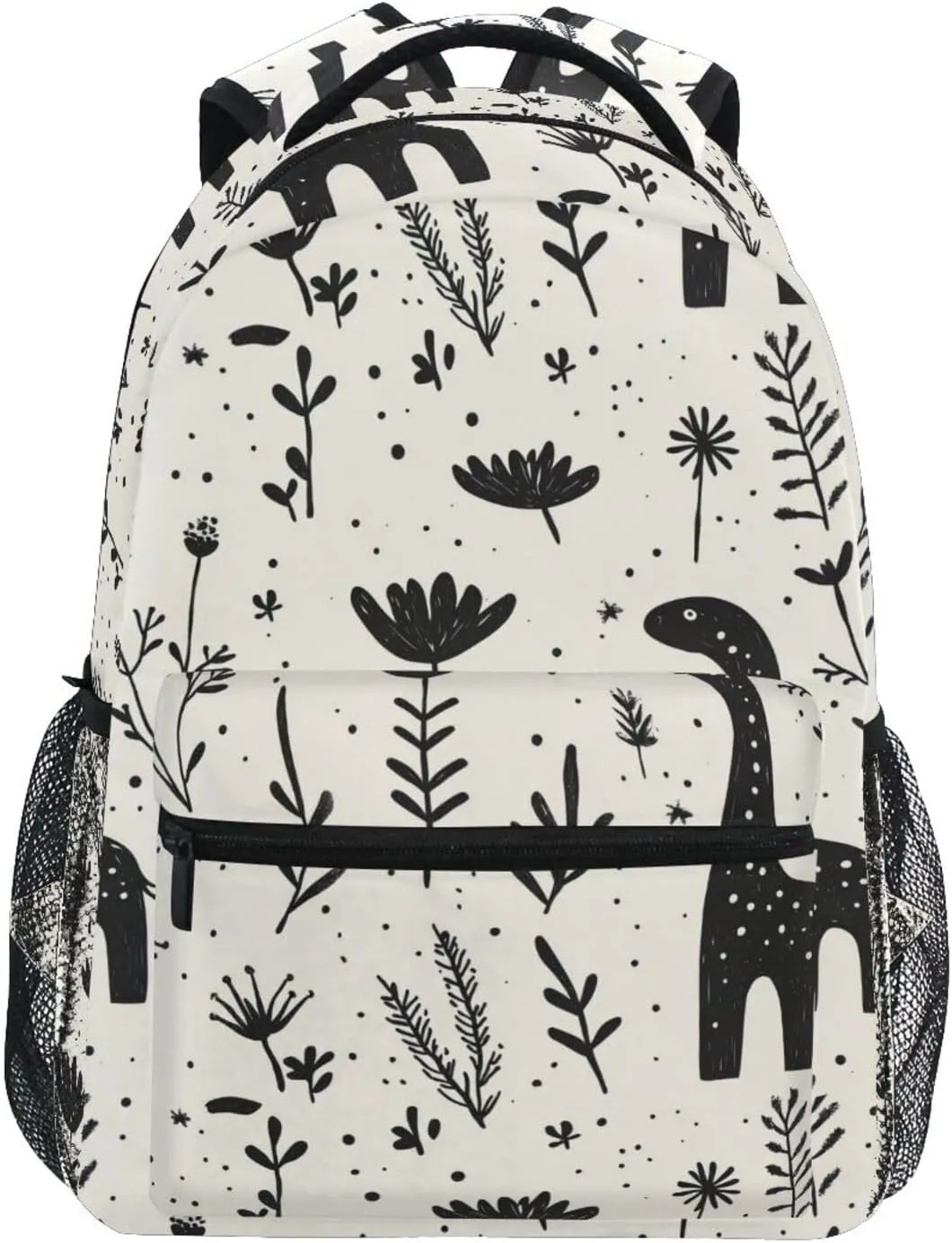 Fun Backpack for Teenager Waterproof College School Computer Bag with Chest Strap Gift Men & Women Beauty Dino