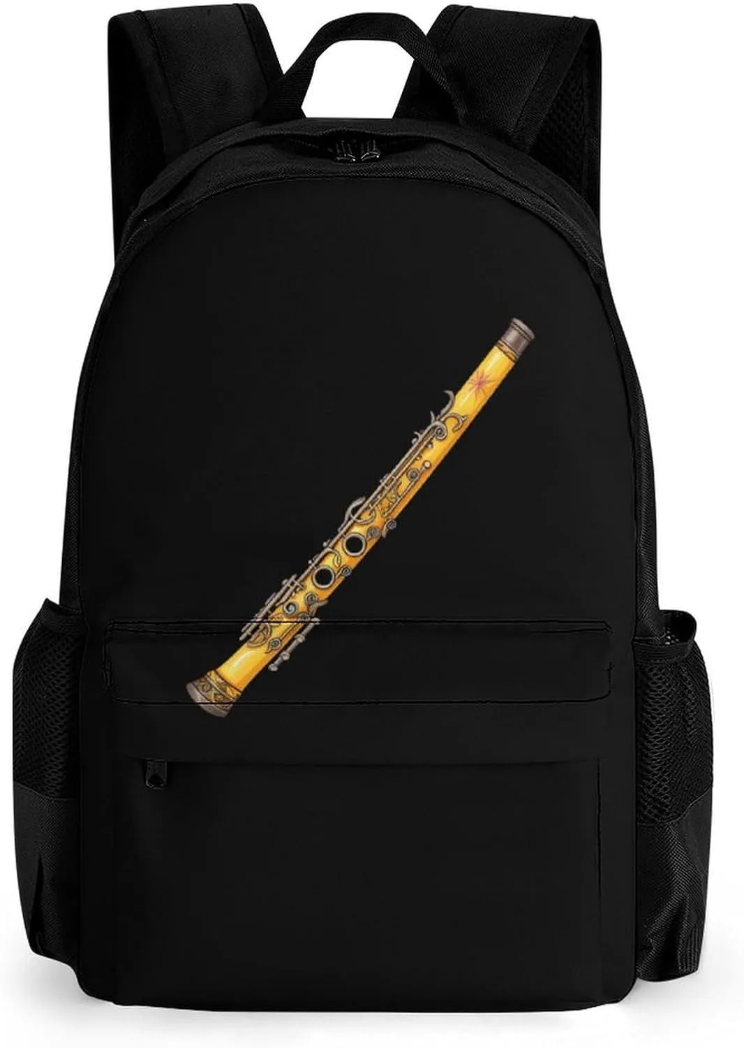 Funny Flute Travel Backpack Carry On Backpack Laptop Backpack Casual Work Bag for Hiking Business
