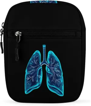 Funny Lung Small Crossbody Bags Adjustable Satchel Bag Travel Shoulder Bag Crossbody Purse for Women Men