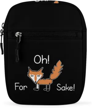 Funny Quote for Fox Sake Small Crossbody Bags for Women Men Sling Purse Shoulder Bag with Adjustable Strap