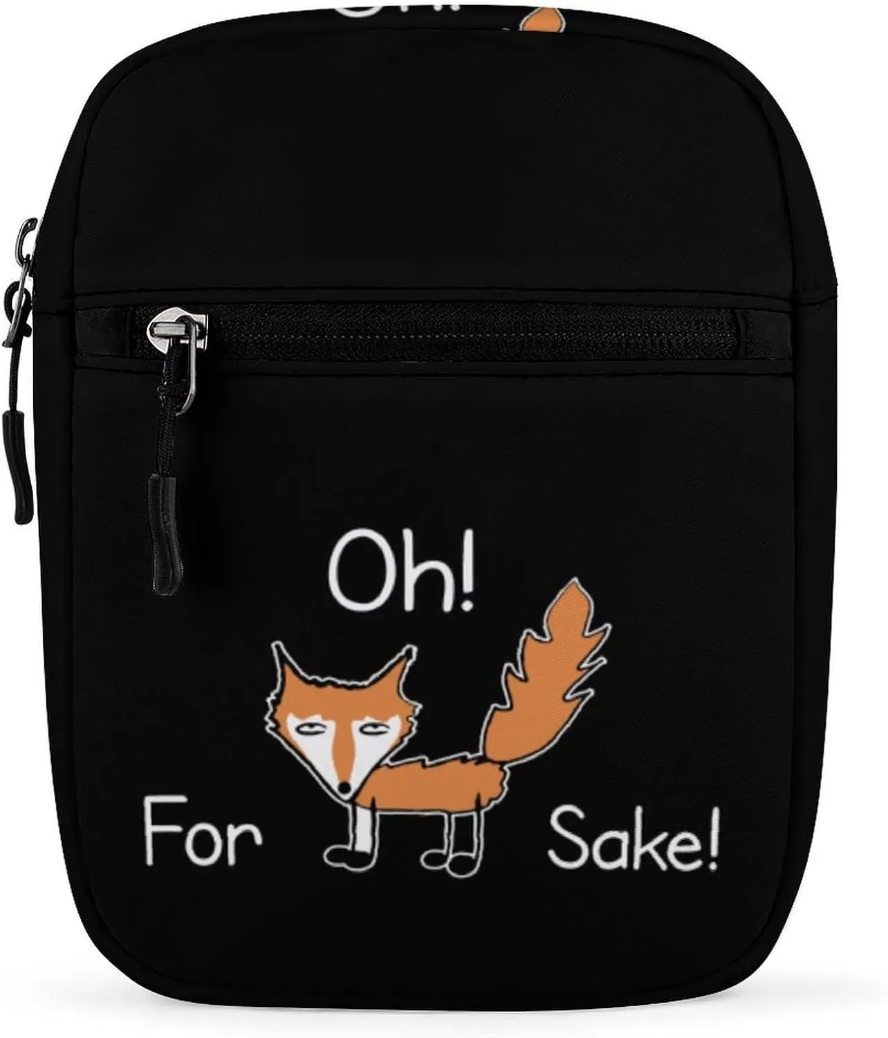 Funny Quote for Fox Sake Small Crossbody Bags for Women Men Sling Purse Shoulder Bag with Adjustable Strap