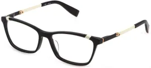 Furla VFU494V 0700 Eyeglasses Frame Women's Black Full Rim Rectangular 54mm