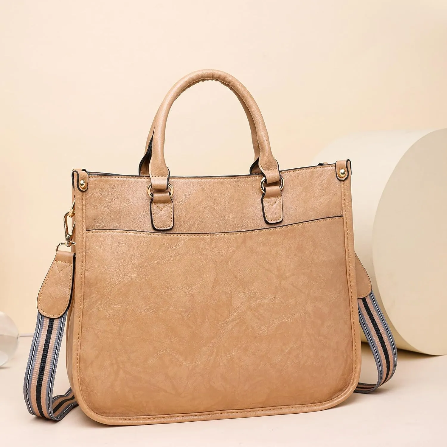 FZVYD Side Bags for Women,Purses Tote Bag for Women Handbags Large Shoulder Bag Leather Work Bags with Multi-Pockets Designer Hobo Satchel 2024 Khaki-1