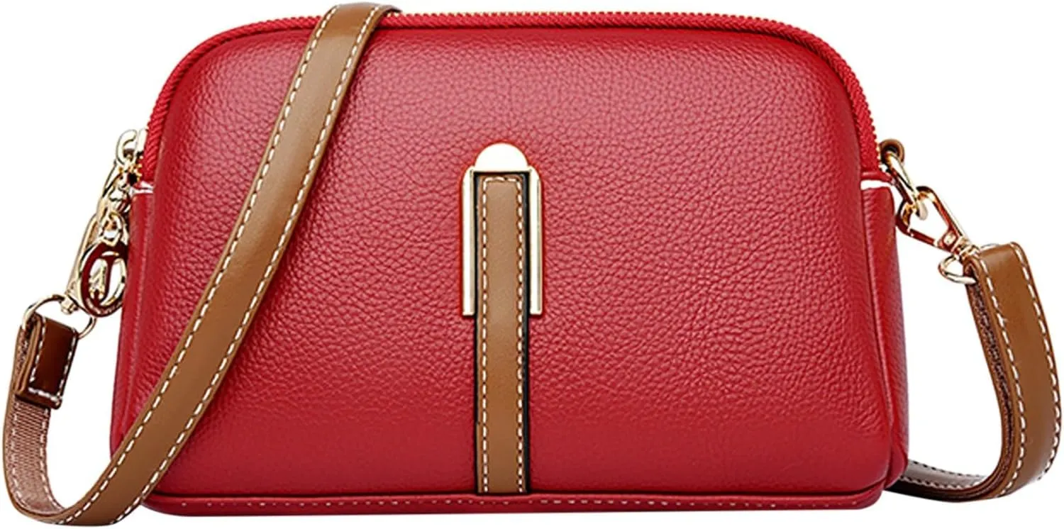 FZVYD Tous Handbags for Women,Crossbody Purses for Women Casual Adjustable Strap Ladies Shoulder Bag PU Leather Shoulder Bag 2024 Fashion Handbags Red #2