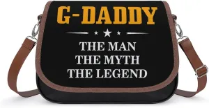 G-Daddy The Man The Myth The Legend Fashion Crossbody Bags Purses for Women Funny Printing Shoulder Handbags Gifts