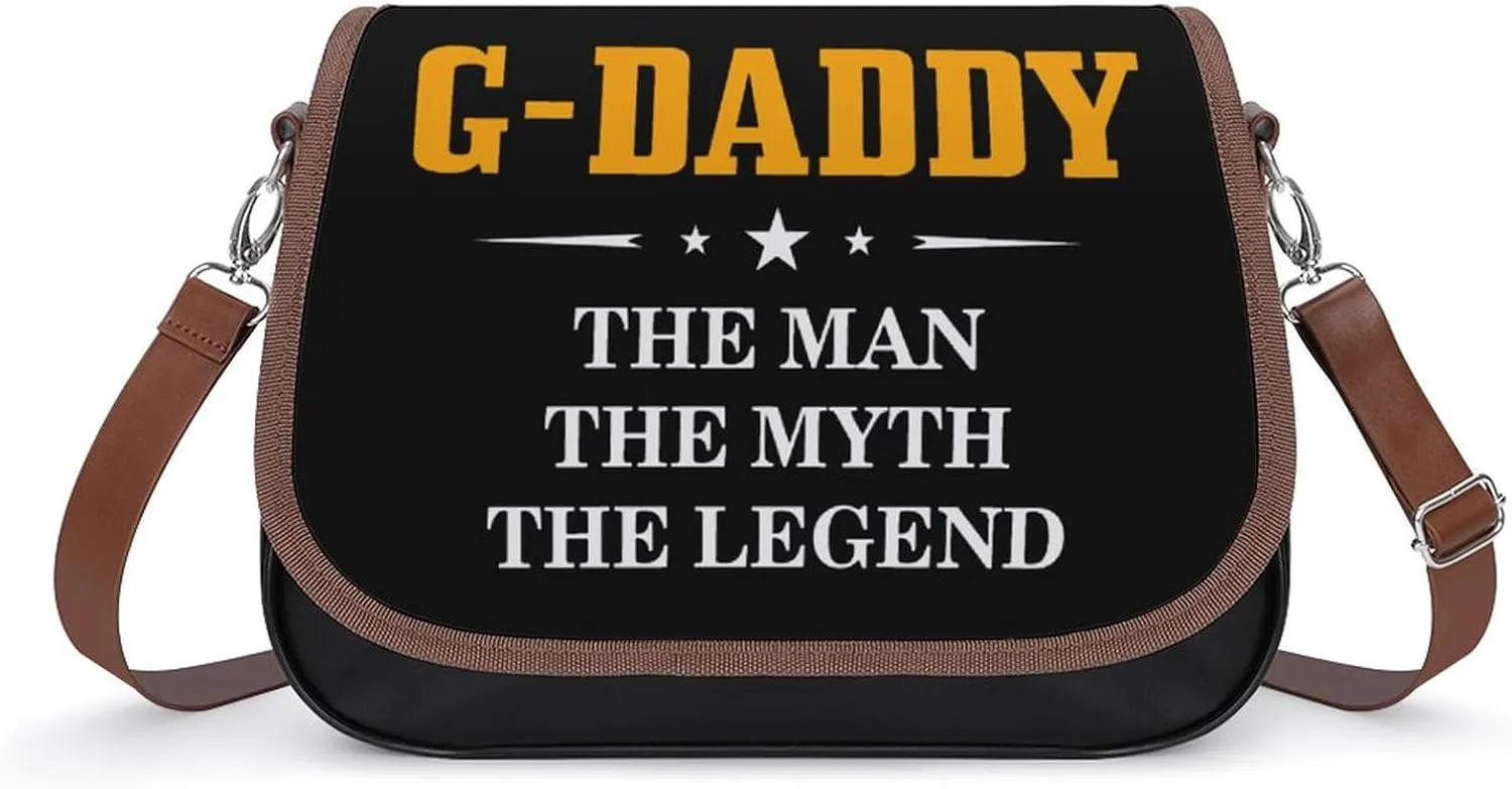 G-Daddy The Man The Myth The Legend Fashion Crossbody Bags Purses for Women Funny Printing Shoulder Handbags Gifts